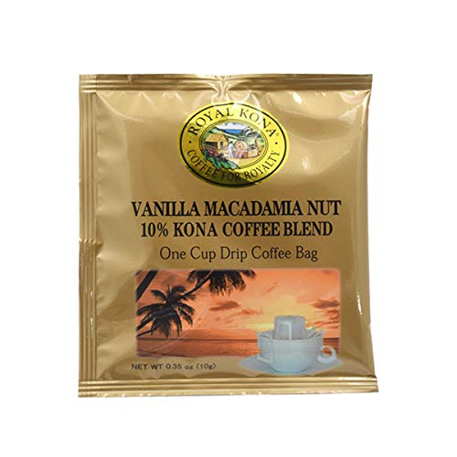 Royal Kona coffee vanilla macadamia nuts one drip type