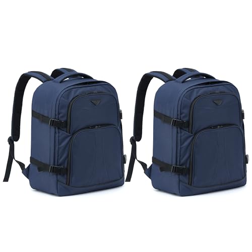 Flight Knight 45x36x20cm easyJet Free Carry On Backpack - Large 30 Liter Bag For Underseat Travelling USB Port Padded Comfortable Backpack - Carry On Luggage For easyJet, Ryanair, BA, Jet2 & More!