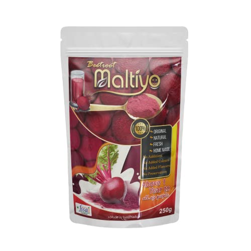 MALTIYO Beetroot Malt, 250g (Natural & Homemade Ready to Mix Health