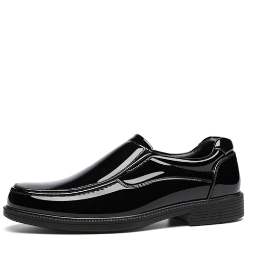 DECARSDZ Mens Patent Leather Tuxedo Classic Formal Loafers Dress Shoes2