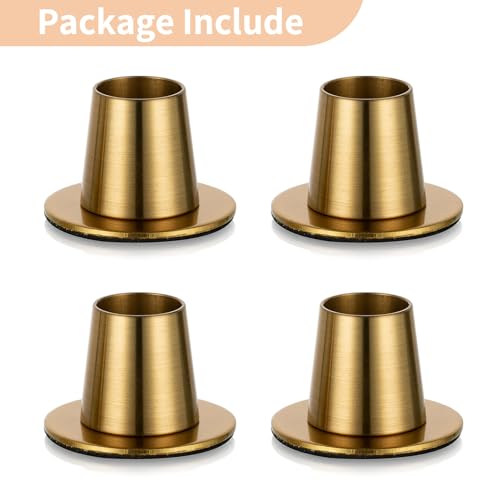 Nuptio Candle Stick Candle Holder: 4 Pcs Gold Candlestick Taper Holders Small Metal Candleholder For Candlesticks And Tapered Candles Modern Candlholders For Wedding Christmas Fireplace Centerpiece thumb #6