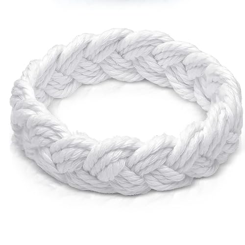 World End Imports White Cotton Sailor Knot Bracelet (Medium)