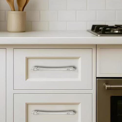 khtumeware 5 Pack 12 inch(305mm) Hole Center Virbant Polished Nickel Cabinet Pulls Heavy-Duty Solid Cabinet Hardware Drawer Pulls Hardware Suitable for Kitchens bathrooms and Dressing Tables by khtumeware - Used condition - Image 3