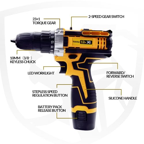 Taladro inalámbrico con batería y cargador 12 V miniatura 6
