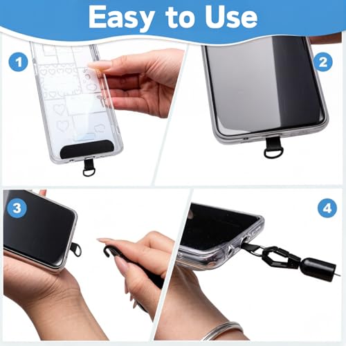 Image of BendJoy Retractable Anti-Theft Phone Lanyard with Steel Cable | Universal Mobile Phone Safety Strap for Belt Bag, Phone Tether Tab for Outdoor Hiking Skiing Travel