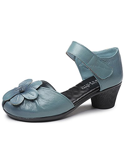 Duberess Women's Real Leather Comfort Mary Jane Sandals Ladies Summer Shoes