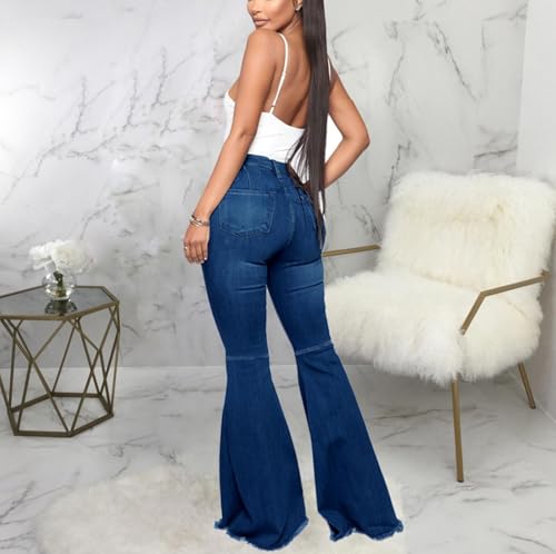 Women's Bell Bottom Jeans High Waisted Classic Flared Denim Pants3