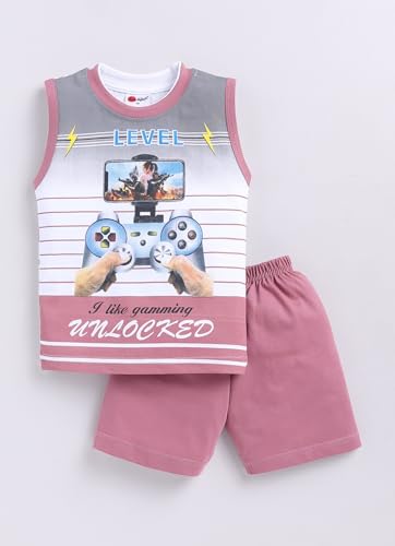 Image of Mars Infiniti Pure Cotton T-shirt and Shorts Set for Kids
