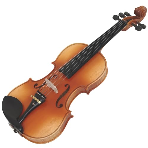 Violine Fünfsaitige Violine 4/4 Fichte Naturmaserung Handgefertigte Violine Mit Hygrometer Quadratische Box