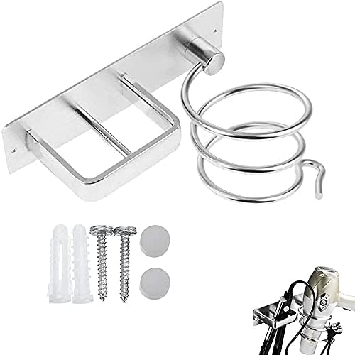 Hair Dryer Holder Hairdryer Holder Station Wall Mounted Hair Dryer and Straightener Holder for Bathroom