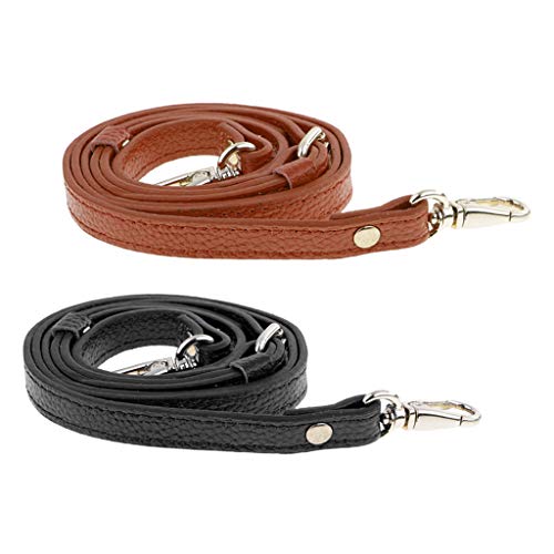 F Fityle 2 peças de alça de couro, bolsa transversal, para substituição, bolsa de mão