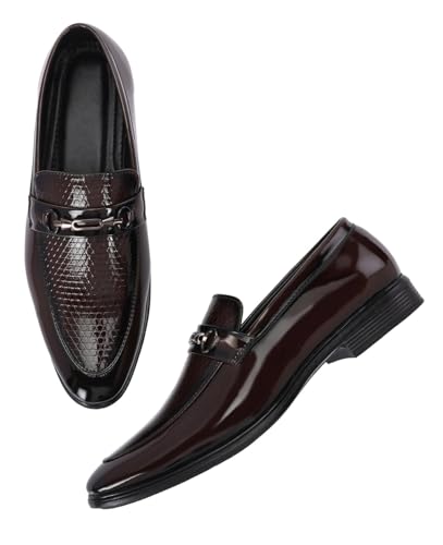 Image of Massari Men's PU Leather Moccasin Formal Shoes
