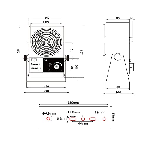 TR7001 Ionizador de Aire de Escritorio Ajustable miniatura 7