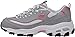 Skechers Women's D'Lites Original Lace-Up Sneaker, Grey/Pink, 9 M US