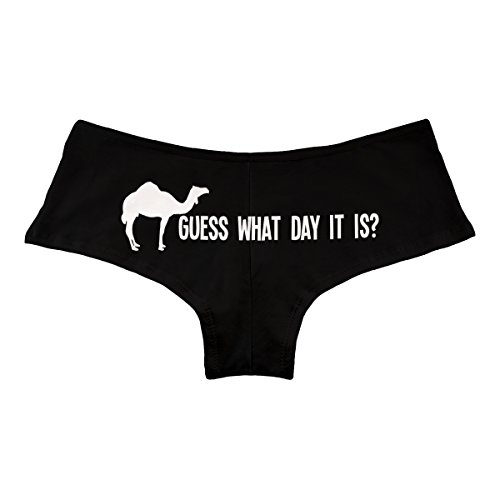 Guess What Day It Is Camel Hump Day Parody Funny Women's Boyshort Underwear Panties - Black Small #TOP5