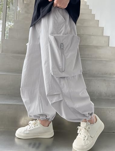 Boys Quick Dry Baggy Cargo Pants 3D Pockets Outdoor Casual 5-12 Years3