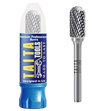 Carbide Burr 1/4" Shank, SC-3 Tungsten Double Cut Rotary Die Grinder Bits - Cutting Burrs for Milwaukee, Dewalt and Makita Die Grinder Accessories - Wood Carving Metal Working & Sturdy Storage Case