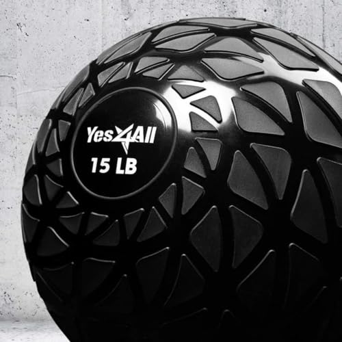image for Yes4All Slam Balls, 10-40lb Medicine Ball Weight, Durable PVC Sand Fil