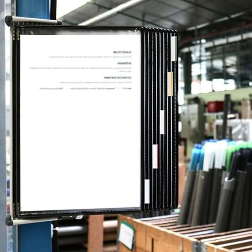 Présentoir à pages tournantes A4 pour bureau avec écran double face 20 pages