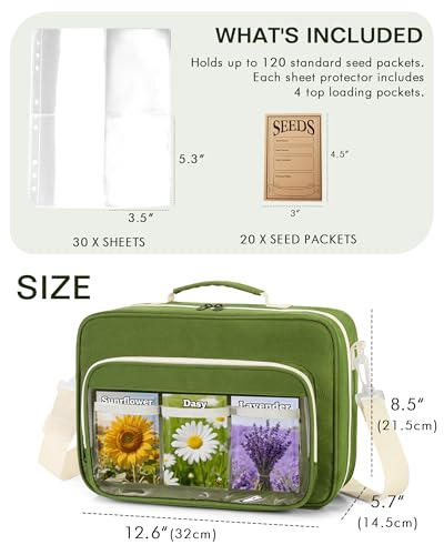 Seed Storage Organizer Binder with 20 Reusable Seed Envelopes - Image 4