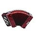 OVAQUIXI Professional Piano Accordion, 22 Keys, Comfortable Button Design, Portable, Red