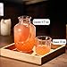 Bedside Night Water Carafe Set With Glass Cup,Mouthwash Bottle Clear Glass Pitcher For Bedroom Nightstand Bathroom Kitchen - 15 - View #3