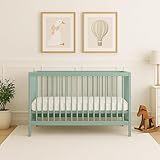 Lit bébé évolutif, 100% bois de hêtre certifié FSC, Sommier réglable sur 7 hauteurs, Panneau avant amovible, Se convertit facilement en lit d'enfant, Fabriqué en Europe, Garantie 3 ans, S'adapte aux matelas de lit de taille standard (non inclus).