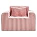 Hobestluk Single Sofa Foam Couch Sofa for Small Spaces Comfy Sofas with Removable Cover Furry Couch with Pillows for Living Room, Bedroom, Apartment, Office (Pink, Standard)