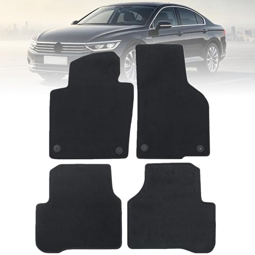 GXARTS Car Waterproof Floor Mats Carpet Full Set Fit for Volkswagen Passat CC 2006 2007 2008 2009 2010 2011 2012 2013 2014 2015 2016 2017 - All-Weather Protect, Non-Slip Backing