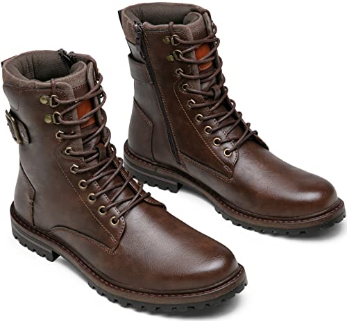 Image of Jousen Boots for Men Casual Dress Retro Lace Up Motorcycle Boots