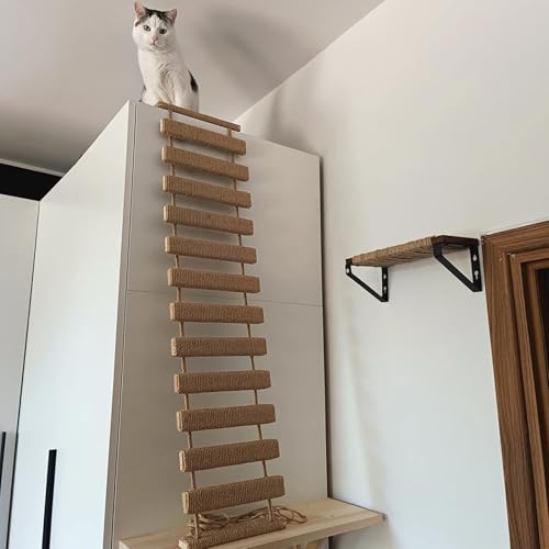 Échelle de corde d'escalade pour chat résistante aux rayures en lin - 5