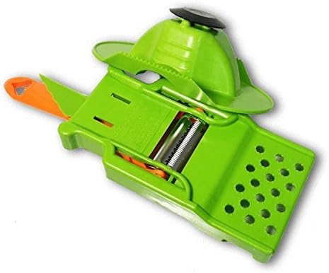 100% German Stainless Steel Ultra Sharp Dual Julienne & Vegetable Peeler Swivel Blades on One Handle for Quick n' Easy Vegetable Noodles. Includes Mini-Mandoline Attachment & Finger Guard