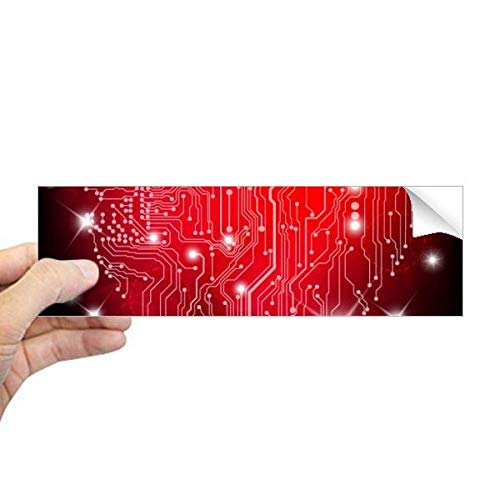 Autocollant rectangulaire cœur noir et rouge DIYthinker pour décoration