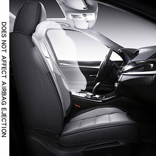 Isen-Coverauto Full Coverage Faux Leather Car Seat Covers Universal Fit For Most Cars,Trucks,Sedans And Suvs With Waterproof Leatherette In Automotive Seat Cover Accessories (Black And Grey) #TOP1
