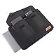 DOMISO 13 Zoll Laptop Hülle Tasche Wasserdicht Business Aktentasche tragen Umhängetasche für Acer Aspire/Swift, ASUS Vivobook/Zenbook 14, Schwarz