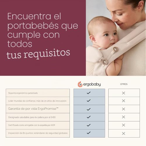 Portabebés recién nacido Ergobaby Embrace para abrazos constantes 7