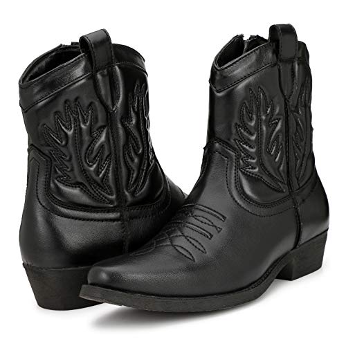 Image of Delize Black /Tan Cow Boy Chelsea Boots for Men's