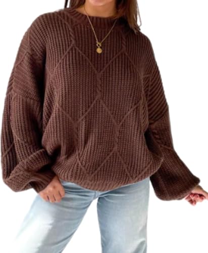 Chunky Sweater Women Oversized Sweaters Y2k Cable Knit Sweater Bell Sleeve Tops Coquette Winter Fall Sweater Trendy 2024
