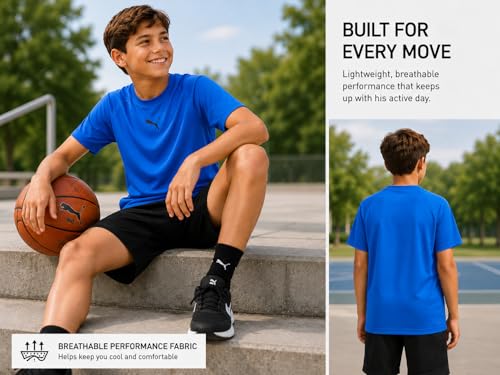 PUMA Boys Dry Fit Performance Active Basic Quick-Dry T-Shirt (Sizes 8-20) - image 4