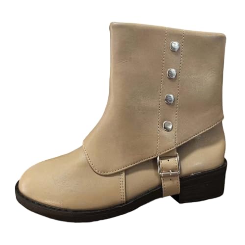Bottes beige pour femme pointure 40 au style britannique décontracté et chic
