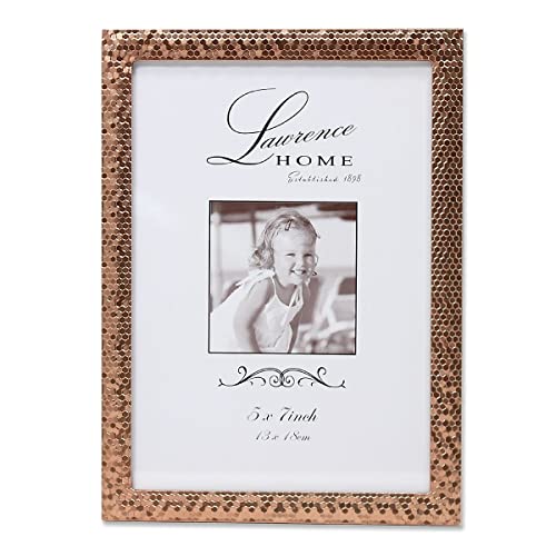 Lawrence Frames Rose Shimmer Metal Picture Frame, Gold, 5x7