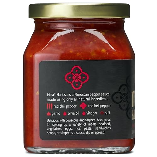 Mina Harissa Hot Sauce, Gourmet Moroccan Heat, Homestyle Spicy Red Chili Harissa Paste with Tangy Twist, 10 oz (Pack of 6) Harissa Sauce, Excite Your Senses with Mina Harissa Seasoning - Thumbnail 6