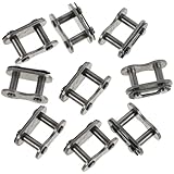 TOBBOMEY 10 Stück Teiliges Verstärkte Motorrad kettenverbinder aus Robustem Präzise Gefertigt für Sichere Stabile Kettenverbindung Einfach zu Montieren Kompatibel für Ketten Langlebig und