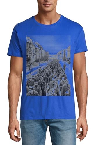 T-shirt WW2 coton bleu roi Grim pour sorties et loisirs