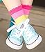 Jefferies Socks girls Girl s Rainbow Stripes Hearts Smiley Face Crew Socks 6 Pack Multi Small, Multi, Small US