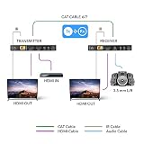 OREI HDBaseT HDMI Extender 115ft - Loop Out, Two-Way IR, POC, RS-232, CEC
