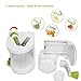 Sedhoom 4-Blade Spiralizer Vegetable Slicer Zucchini Spaghetti Maker Vertical Crank Spiralizer Noodle Maker Veggie Pasta Maker for Low Carb Paleo Gluten-Free Meals, Warm White