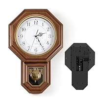 Sunexinlo Pendulum Wall Clocks Battery Operated,Regulator wall Clock with Pendulum,Vintage 2