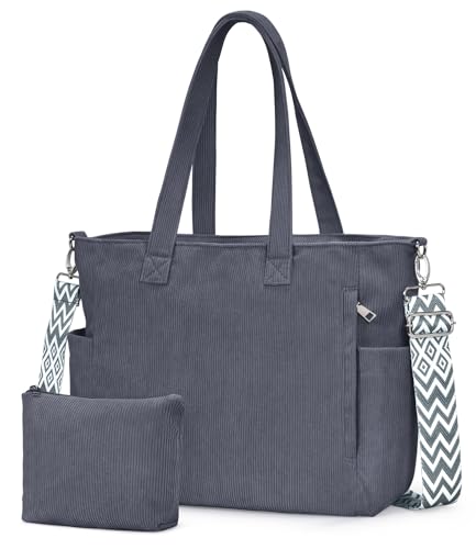 oscaurt Cord Tasche Handtasche Tote Bag Groß Shopper Tasche Damen Umhängetasche Schultertasche Beuteltasche Damen Crossbody Bag für Arbeit Einkaufen Reisen Geschenke