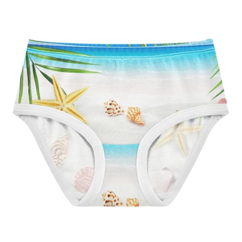 Girls Underwear Toddler 2t Cotton Cute Panties Girl Personalized Underpants Briefs Beach Starfish Shell